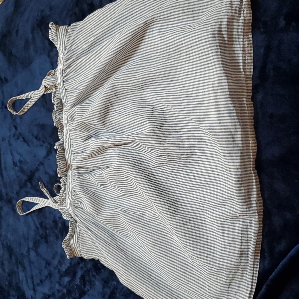 Madewell ruffle stripped tank